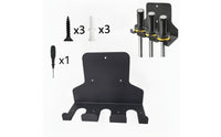 Bar Wall Rack Multi-Slot Metal Rack with Cradles Wall Mount Bar Hanger Compact Barbell Holder Space-Saving for Home Gym Owners