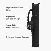 Billiard Case with Shoulder Straps for Pool Players, Multi Cue Carrying Backpack for Tournament, Snooker Bag for Room