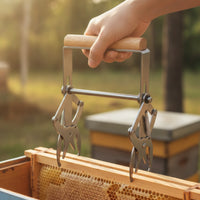 Frame Clamp Manual Frame Clamp with Wooden Handle Gripper Tool for Apiarists, Beehive Maintenance