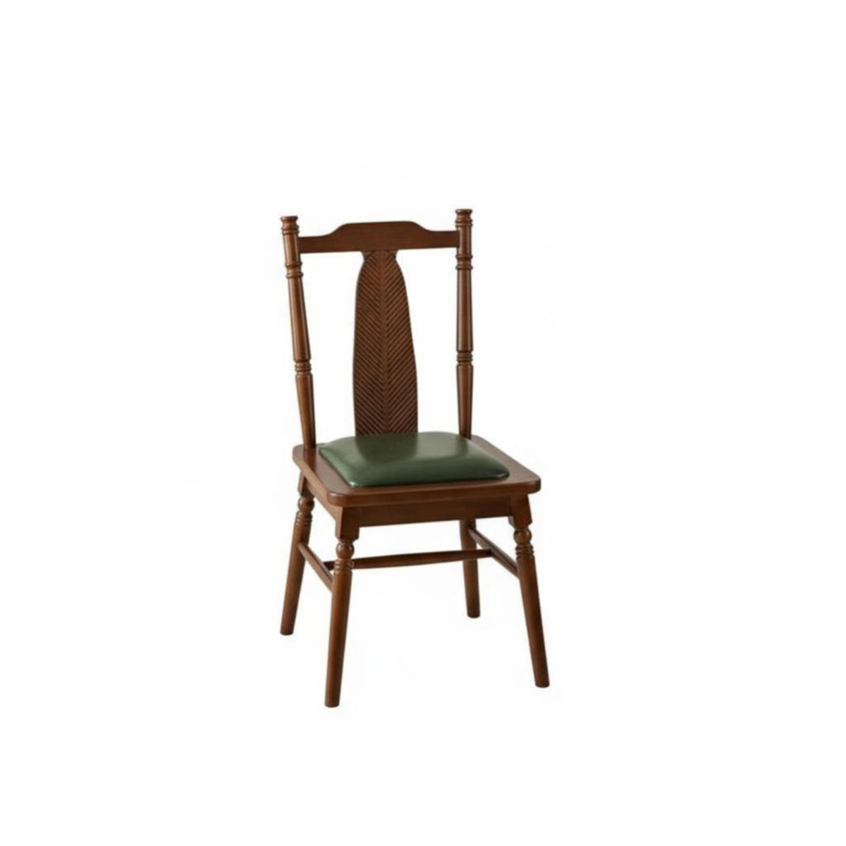 foliageCarved Spine Chair Retro and Design Dining Furniture Padded Seat Ergonomic Design for Adults, Living Room