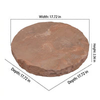 Garden Stepping Stones, Reddish-Brown Stone Stepper, Non-Slip Weatherproof Outdoor Pathway Paver for Courtyard, Hard Wear-Resistant