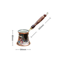 Handmade Turkish Coffee Pot Floral Pattern Copper Cezve