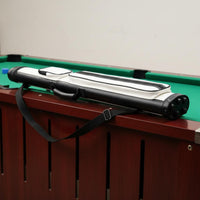 Portable 4-Hole Billiard Cue Tube Divided Interior Oval Billiard Case Adjustable Shoulder Strap Billiards Accessory Long-Lasting for Travel, Tournaments