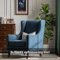 2 Pieces Matching Footrest Upholstered Armchair with Footstool Modern Elegant Design Living Room Furniture Textured Upholstery Lounge Chair long-lasting Frame for Hoteliers, Interior Designers, Homeowners, Hotel, Bedroom, Balcony, Office