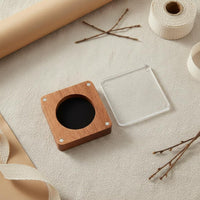 Commemorative Box with Acrylic Lid Square Numismatic Item Display Case with Lid for Gift Presentation