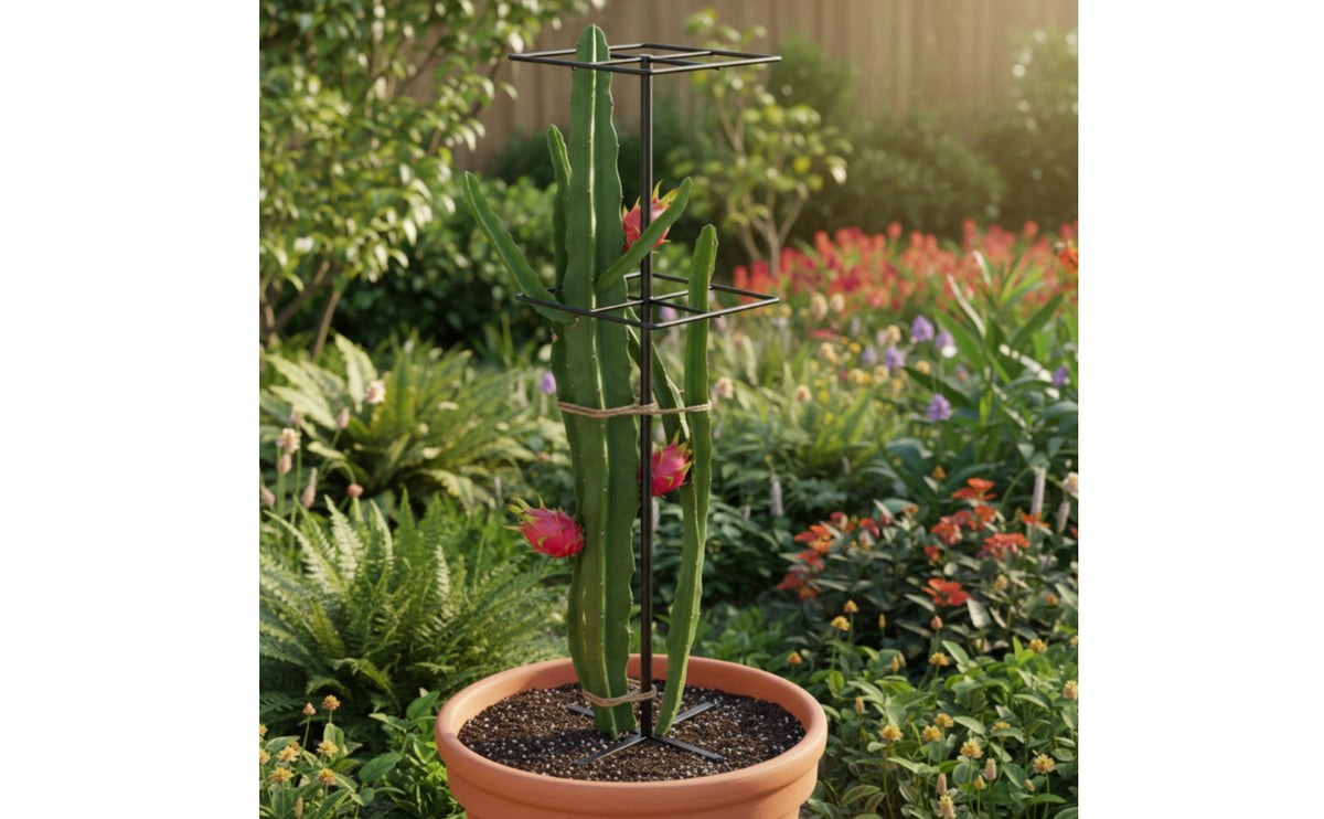 Climbing Plant Support with Lattice Top Freestanding Garden Trellis Stand Vertical Metal Plant Support for Gardeners, Potted Plants, Balcony