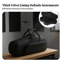 Padded Interior Alto Sax Backpack Case Shock Protection Alto Saxophone Hard Case Long-Lasting Construction for Gigs, School