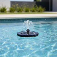 Solar-Powered Floating Fountain Pump for Outdoor Ponds, Pools, and Gardens with LED Light