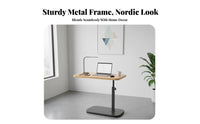 Space-Saving Height-Adjustable C-Table Multi-Functional Adjustable C-Shaped Desk Sturdy Construction Laptop Stand Easy Assembly for Telecommuting Workers, Professionals, Apartment Dwellers