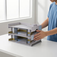 1:64 Parking Building Model Multi-Level Parking Garage Model Realistic Display Scene 3 layer for Collectors, Desk