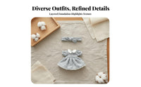 Doll Clothes Lace Trim 1/12 Scale Clothes 1/12 Scale Doll Dress Set for Hobbyists, Dollhouse Play