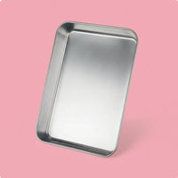 Rust Resistant 5 Compartment Food Prep Tray Stackable Stainless Steel Divided Plate Rolled Edges for Hot Pot