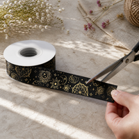 2.5cm Hot Stamping Ribbon for DIY Crafts and Decorations