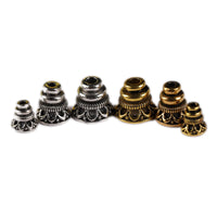 Tibetan Silver Alloy Pagoda Bead for Mala Necklaces and Pendants