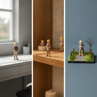 Boy Figurine Realistic Diorama Figure True-to-Life Standing Figure for Tabletop Display