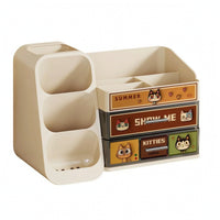 Cat Makeup Organizer Space Saving Makeup Organizer with Drawers Compact Cosmetic Storage Box with Drawers for Teens