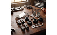 K-Swap Cooling Unit Bracket Metal-and-Rubber Cooling Unit Bracket Kit with Hardware for DIY Mechanics, Engine Bay