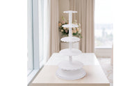 5 Tier Cake Stand Elegant Cake Stand with Plates Serving Display for Culinary Artists, Caterers