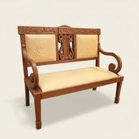 Dollhouse Bench with Cushions Carved Dollhouse Bench VintageStyle Miniature Settee for Collectors