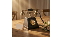 Vintage Rotary Phone Audio Guestbook Antique Inspired Wedding Message Phone Audio Guest Book Telephone Gold Tone Accents