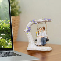 Resin Couple Swing Figurine for Home Decor