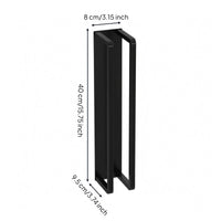 Wall-Mounted Towel Rack Ventilated Wall-Attached Towel Rack Black