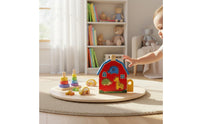 Wooden Animal Shape Sorter Child-Centered Animal Matching House Fine Motor Skills Matching Puzzle House for Infants, Young Children