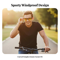 Glare-Reducing Driving Glasses Lightweight Cycling Sunglasses Windproof Jog Ning Glasses Shock Resistant Half-Frame Sunglasses