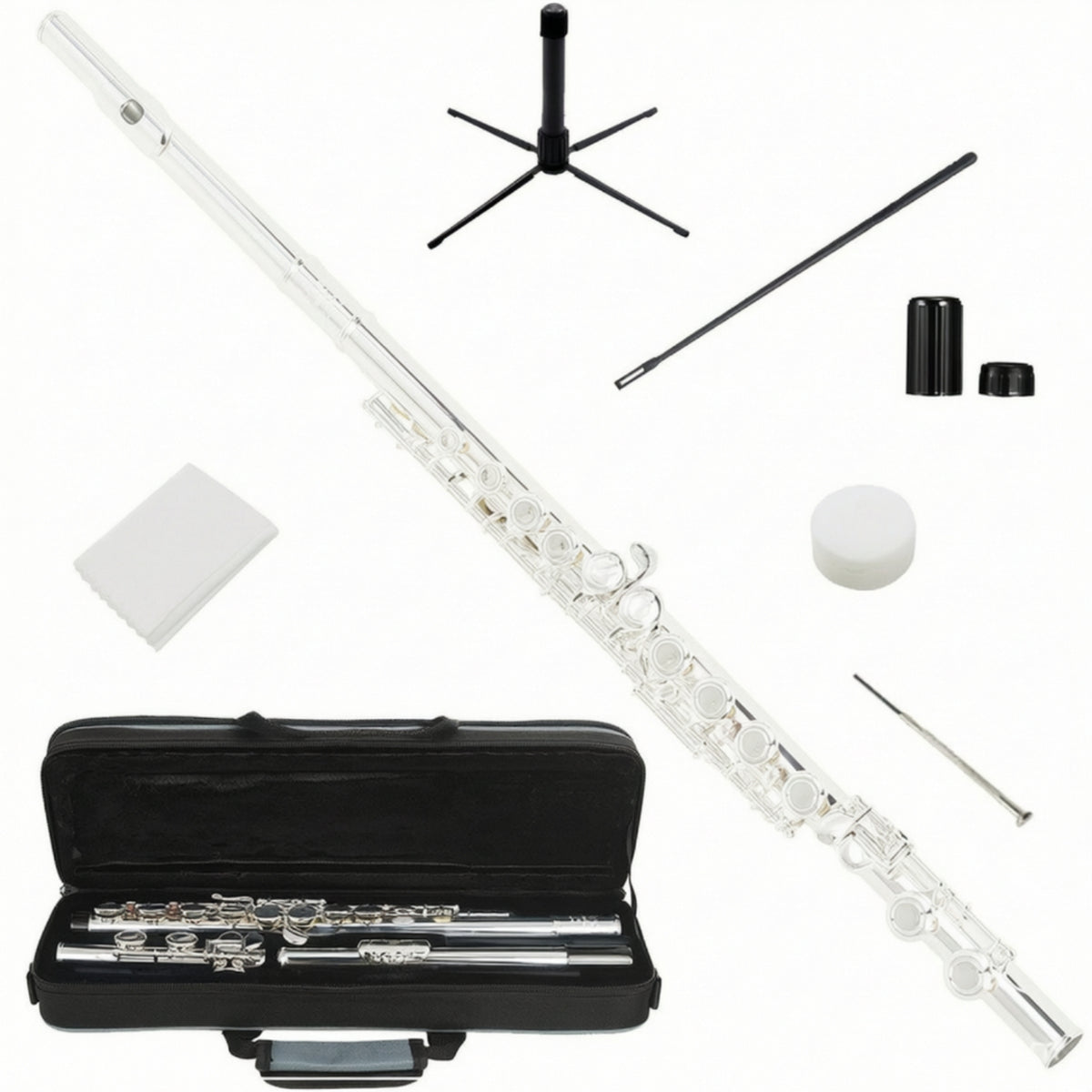 C Flutes Beginner-Friendly 16keyed Flutes Bright Tone Woodwind for Beginners, Students, Exams