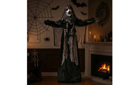 Moving Specters with Glowing Eyes Shaking Halloween Specters Decoration Outdoor Hanging Corpse Figure for Doorway