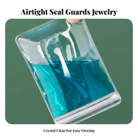 Anti-Oxidation Resealable Closure Bag Airtight Seal Anti Tarnish Jewelry Pouch Dustproof Transparent Jewelry Bag for Women, Crafters, Travel