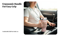 Hot & Cold Insulation 40oz Tumbler with Handle Leak Resistant 40oz Handled Tumbler Sweat-Dry Exterior for Commuters, Travelers, Gym, Home