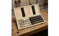 4-Piece Woodturning Set Hook-Shaped Cutting tool Wood Lathe Turning Tools Carving Tool Set for DIY Woodworkers
