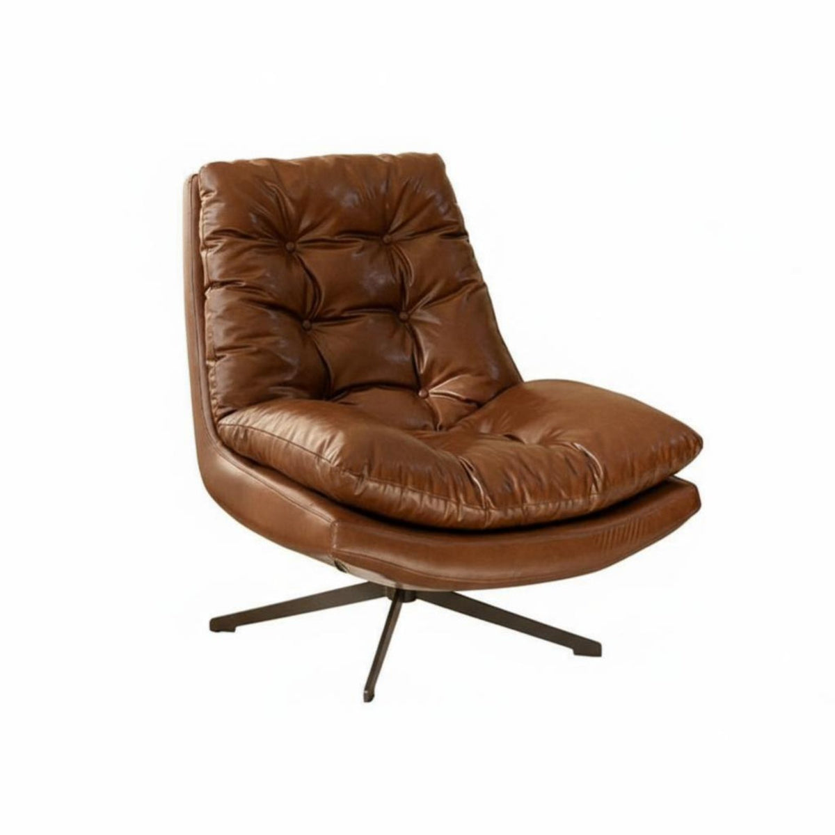 Vintage design Upholstered rotating Armchair mid-1900sera Modern Design rotating Armchair Padded paddings Single Sofa Plush Comfort for Readers, Adults, Homeowners, Living Room, Balcony, Home Office, perusing corner
