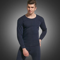 Men's Thermal Underwear Set Fleece Lined Crew Neck Long Johns