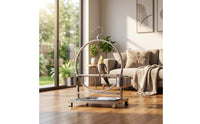 Freestanding Bird Stand Cup Holders Bird Perch Stand Hanging Hook Animal Enclosure Furniture