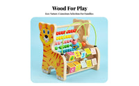 Educational Preschool Math Learning Toy Multi-Functional Multifunctional Abacus Toy Solid Wood Construction for Preschoolers, Kindergarten