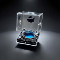 Escape-Proof Acrylic Terrarium with Landscape Ventilated Invertebrate Habitat with Cave Transparent Enclosure Secure for Hobbyists