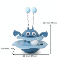 Fuzzy Pom-Poms Spring Antenna Cat Toy Wobbling Bee Cat Toy Cartoon Face Pet Entertainment Wing-Shaped