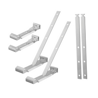 4 Pieces Aluminum Roof Gutter Hanger Rust Resistant Eaves Trough Hook Strong Strap Design Long Lasting for Outdoor, Shed, Gazebo