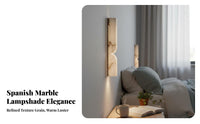 Nordic Aesthetic Natural Marble Wall Light Elegant Design Natural Alabaster Wall Light Unique Veining Soft Warm Radiance for Art Lovers, Interior Designers, Homeowners, Bedroom, Living Room, Bedside, Hallway