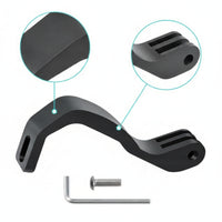 Aluminum Alloy Front Light Bracket with Action Camera Interface Compatible Bike Light Mount Easy to Install Lightweight for Cyclists, Commuters, Night Riding, Commuting, Folding Bikes