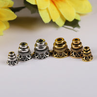 Tibetan Silver Alloy Pagoda Bead for Mala Necklaces and Pendants