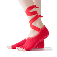 Professional Non-Slip Yoga Socks with Five Toes and Open Back for Women