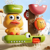 Waterstream Bath Toy with Spoon Interactive Suction Cup Bath Toy for Toddlers, Kids, Children, Bathtub, Bathroom, Shower