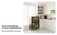 utilitarian aesthetic Multi-Tier baker's Rack unrestrictedstanding Sideboard Large Capacity Storage Furniture Cabinet with Doors for Homeowners, Apartment Dwellers, Cooking aficionados, Living Room, Kitchen, Office, Garage