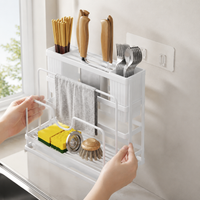 Hygienic Knife Block, Knife and Utensil Holder, Carbon Steel, Modern Countertop Storage, Integrated Block