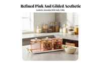 Airtight Seal Sealed Storage Jar Complimentary Transparent Pantry Organizer Multi-Purpose Decorative Candy Jar Elegant Design for Kitchen Countertop, Living Room, Dresser