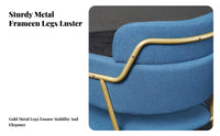 Nordic design Upholstered Side Chair Minimalist Design Upholstered Shell Chair Slim Metal Legs Lounge Seat Multi-Purpose for Interior Designers, Business Owners, Nail Salon, Makeup Room, Reception Area, Bedroom