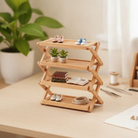Dollhouse Shoe Rack Compact Miniature Rack Solid Color Furniture for Diorama Builders